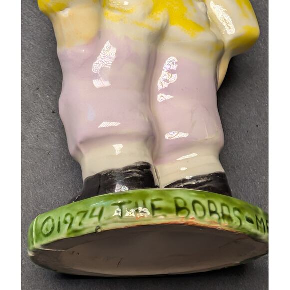 Vtg Raggedy Andy Ceramic Figurine 1974 THE BOBBS MERRILL CO Glazed Red Hair - Picture 7 of 9